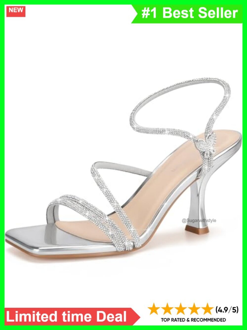 Strappy Kitten Heel Square Open Toe Ankle Strap Sandals Party Wedding